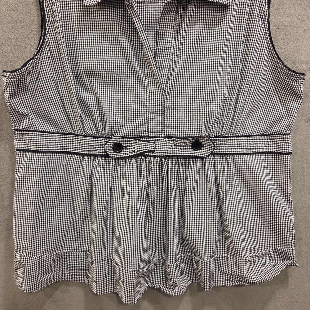 Cato Gingham Sleeveless Peplum Blouse Women's Size 26/28W Casual Office Cottage - Picture 3 of 12